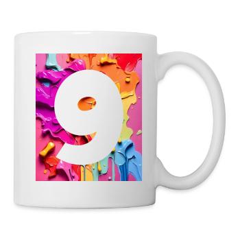 NO. 9 NUMBER 9 COLORFUL 9TH BIRTHDAY - Mug - white - Right