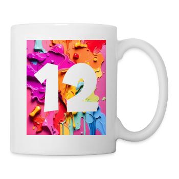 NO. 12 NUMBER 12 COLORFUL 12TH BIRTHDAY - Mug - white - Right