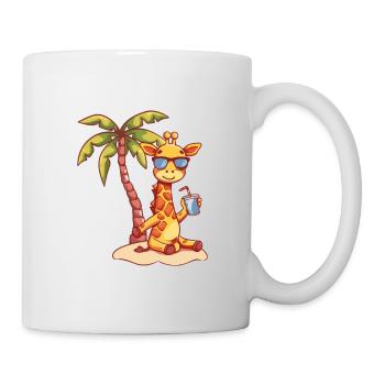 Giraffe Summer Beach Vacation - Mug - white - Right
