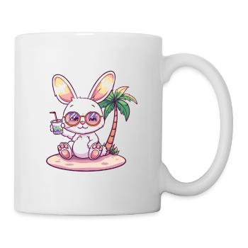 Bunny Summer Beach Vacation - Mug - white - Right