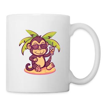 Monkey Summer Beach Vacation - Mug - white - Right