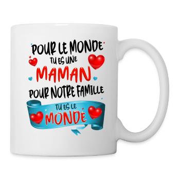 Super Maman Fête des Mères Amour - Mug blanc - blanc - Droite