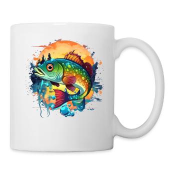 Poisson bar - Mug blanc - blanc - Droite