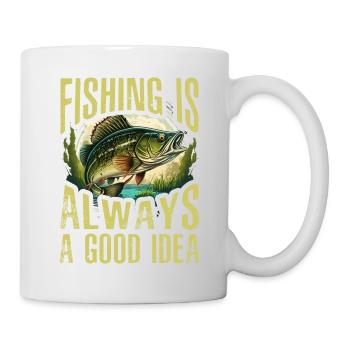 Fishing is always a good idea - Mug - white - Right
