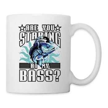 Regardez-vous ma basse ? - Mug blanc - blanc - Droite