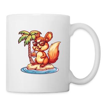 Squirrel Summer Beach Vacation - Mug - white - Right