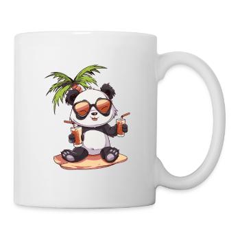 Panda Summer Beach Vacation - Mug - white - Right