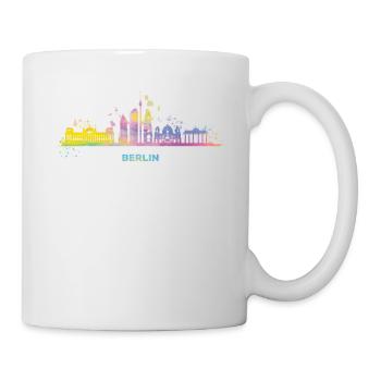 Skyline Colorful Berlin Cityscape Berlin - Mug - white - Right
