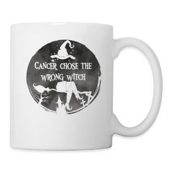 Cancer Chose The Wring Witch Skin Cancer - Mug - white - Right