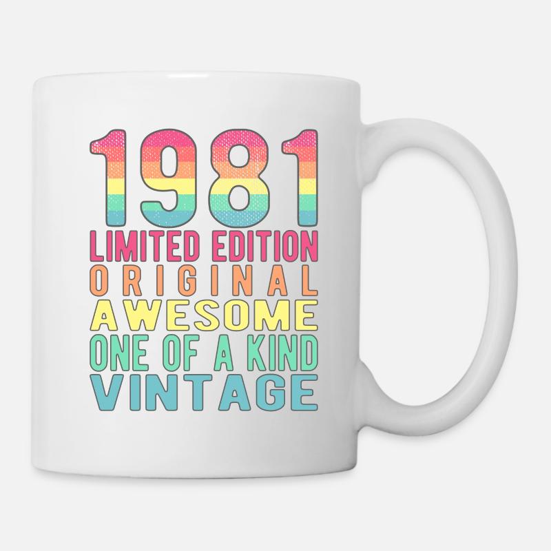 Limited Edition seit 1981 Geburtstag Vintage 1981 - Tasse - Weiß