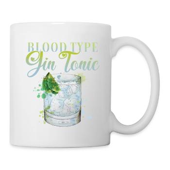 Blood Type gin and Tonic Cocktail für Barkeeper - Tasse - Weiß - Rechts