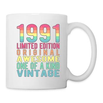 Edition limitée depuis 1991 Anniversaire Millésime 1991 - Mug blanc - blanc - Droite