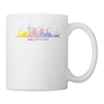 Baltimorean Watercolor Skyline Baltimore - Mug - white - Right