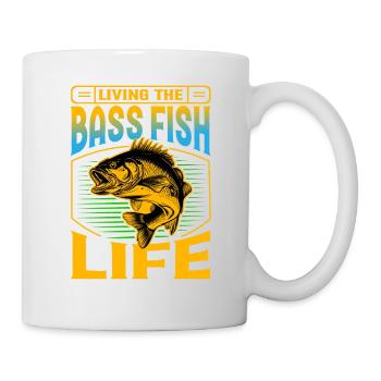 Das Leben der Barschfische leben - Tasse - Weiß - Rechts