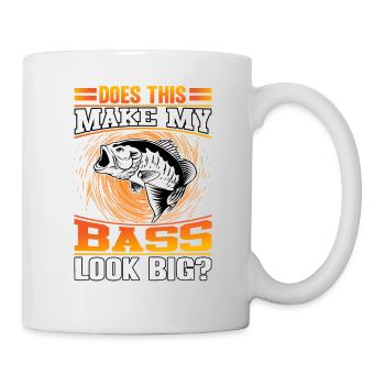 Sieht mein Bass dadurch groß aus? - Tasse - Weiß - Rechts