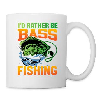 Ich wäre lieber Barschfischen - Tasse - Weiß - Rechts