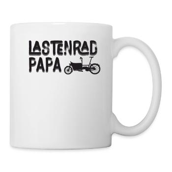 Lastenrad Papa Retro Fahhrad Cargobike - Tasse - Weiß - Rechts