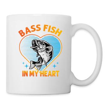 Barschfisch in meinem Herzen - Tasse - Weiß - Rechts