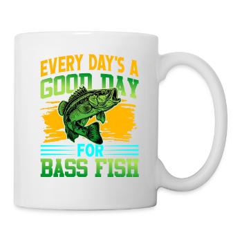 Jeder Tag ist ein guter Tag für Barschfische - Tasse - Weiß - Rechts