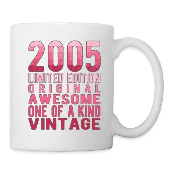 Edition limitée depuis 2005 Anniversaire Millésime 2005 - Mug blanc - blanc - Droite