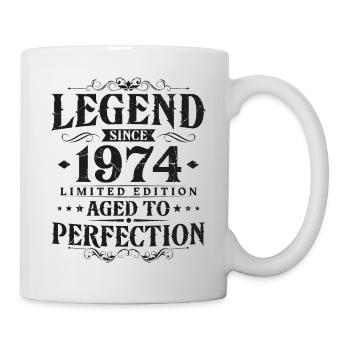 Légende depuis 1974 Vintage Born Anniversaire - Mug blanc - blanc - Droite