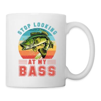 Arrêtez de regarder ma basse - Mug blanc - blanc - Droite