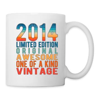 Limited Edition Since 2014 Birthday Vintage 2014 - Mug - white - Right