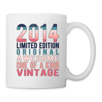 Edition Limitée Depuis 2014 Anniversaire Millésime 2014 - Mug blanc - blanc - Droite