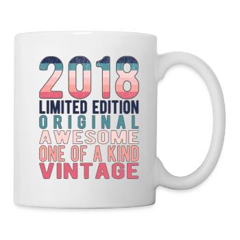 Limited Edition Since 2018 Birthday Vintage 2018 - Mug - white - Right