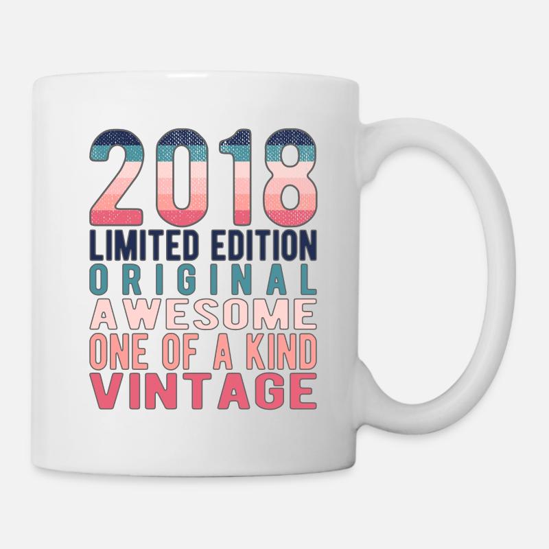 Edition limitée depuis 2018 Anniversaire Millésime 2018 - Mug blanc - blanc