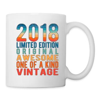 Limited Edition Since 2018 Birthday Vintage 2018 - Mug - white - Right