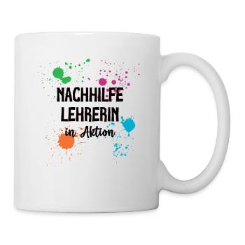 Nachhilfe Lehrerin in Aktion Nachhilfelehrerin - Tasse - Weiß - Rechts