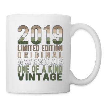 Edition limitée depuis 2019 Anniversaire Millésime 2019 - Mug blanc - blanc - Droite
