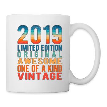 Edition limitée depuis 2019 Anniversaire Millésime 2019 - Mug blanc - blanc - Droite