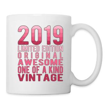 Edition limitée depuis 2019 Anniversaire Millésime 2019 - Mug blanc - blanc - Droite