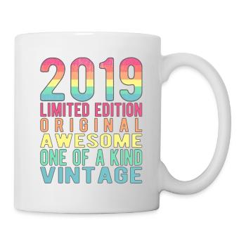 Edition limitée depuis 2019 Anniversaire Millésime 2019 - Mug blanc - blanc - Droite