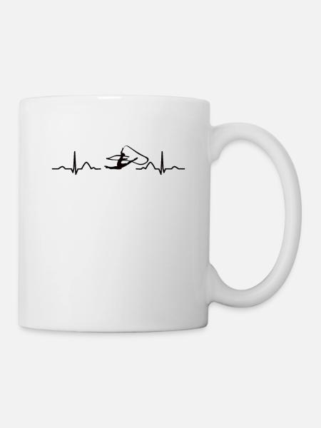 Gymnaste avec bande de gymnastique rythmique - Mug blanc - blanc