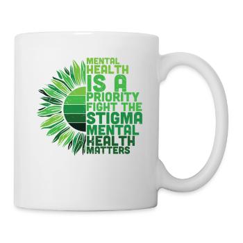 Mental Health Awareness Sonnenblume - Tasse - Weiß - Rechts