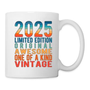 Edition limitée depuis 2025 Anniversaire Millésime 2025 - Mug blanc - blanc - Droite
