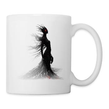 Black Horror Djinn with red eyes - Mug - white - Right