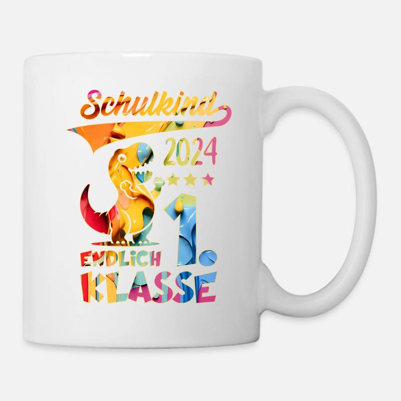 EINSCHULUNG SCHULKIND 2024 ENDLICH 1. KLASSE - Tasse - Weiß