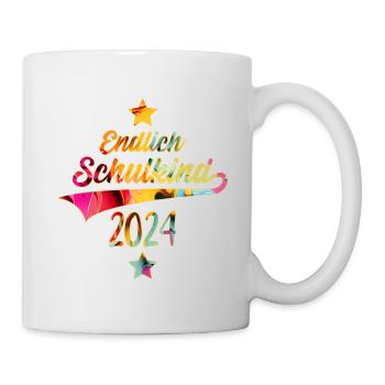 EINSCHULUNG ENDLICH SCHULKIND 2024 - Tasse - Weiß - Rechts