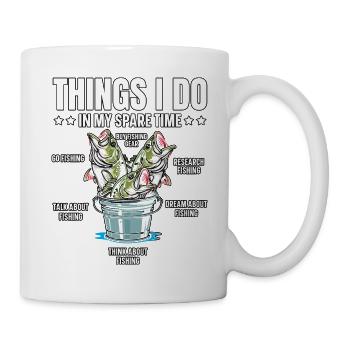 Dinge, die ich in meiner Freizeit mache - Tasse - Weiß - Rechts