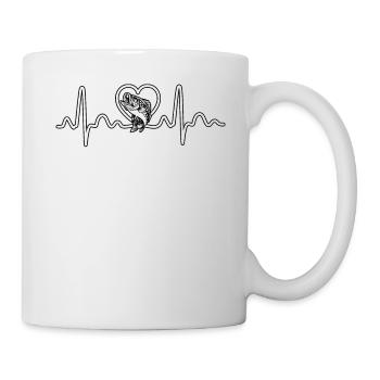Barschfisch Herzschlag - Tasse - Weiß - Rechts