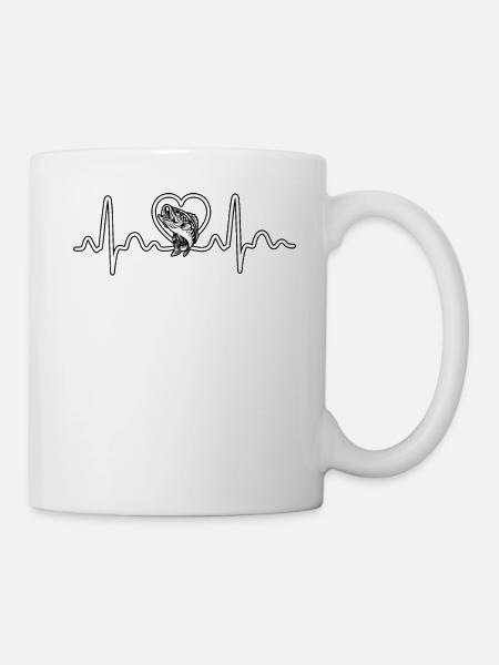 Barschfisch Herzschlag - Tasse - Weiß