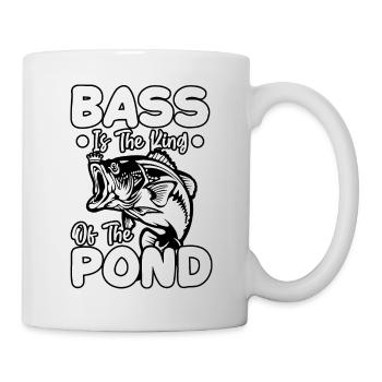 L’achigan est le roi de l’étang - Mug blanc - blanc - Droite