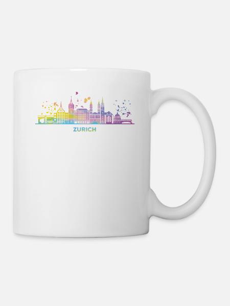 Zuricher Skyline Zurich - Tasse - Weiß