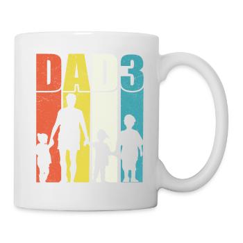 Vater von drei Kindern - Tasse - Weiß - Rechts