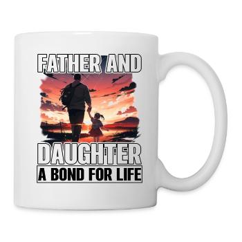 Vater und Tochter eine Bindung fürs Leben - Tasse - Weiß - Rechts