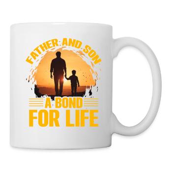 Vater und Sohn eine Verbindung fürs Leben - Tasse - Weiß - Rechts